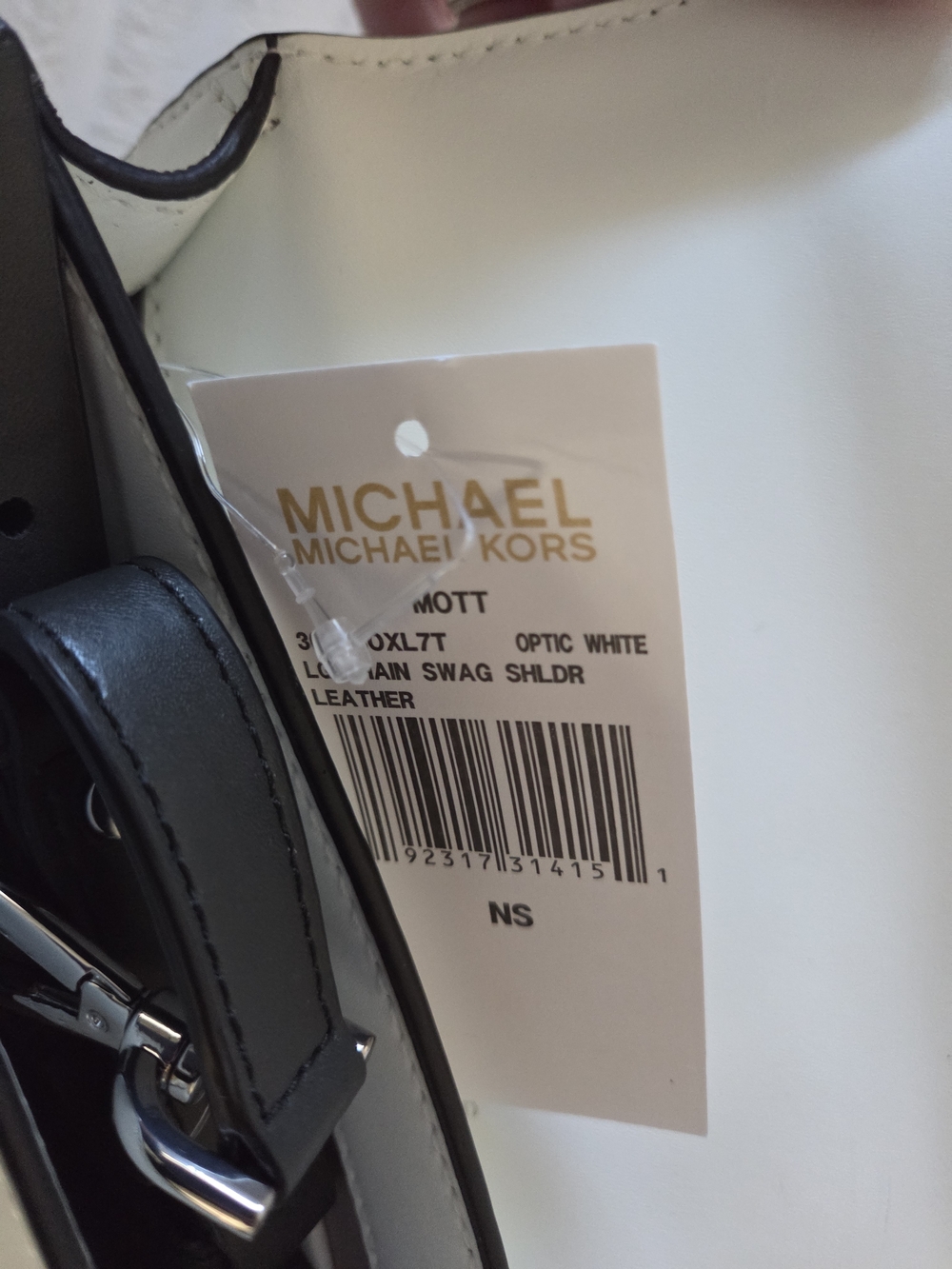 Michael Kors White & Black Graffiti-Print Shoulder Bag - Picture 4 of 7